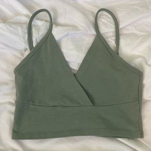 Brandy Melville Amara Tank Top Sage/Light Green Rare